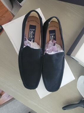 Memory Foam Black Men's Slip-On Loafers